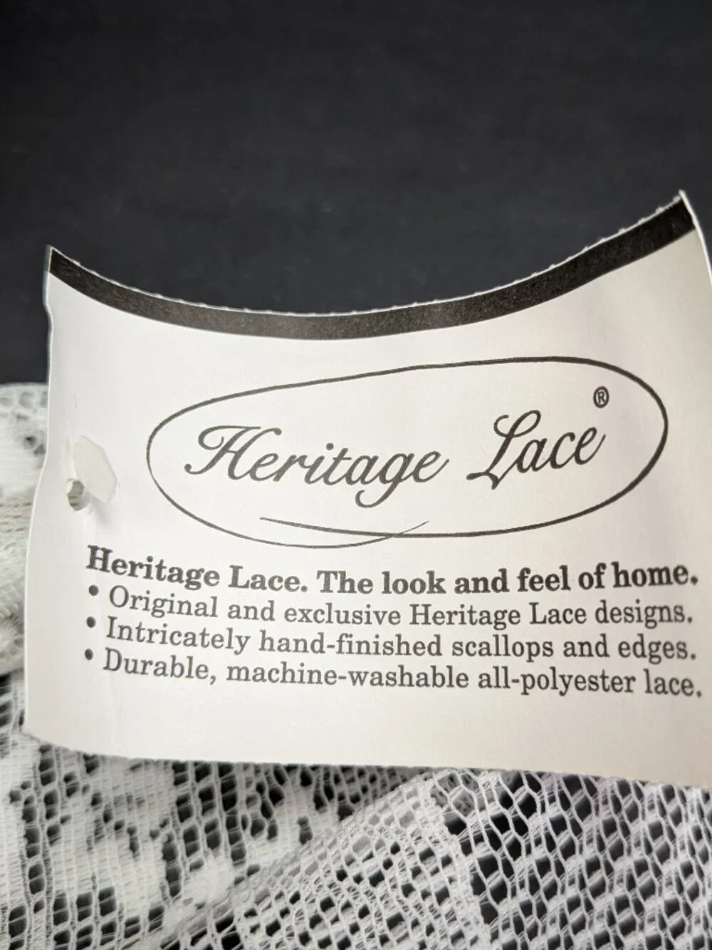 NWT Heritage Lace Home Sweet Home Wall Hanging Curtain Cream Wreath 29x19